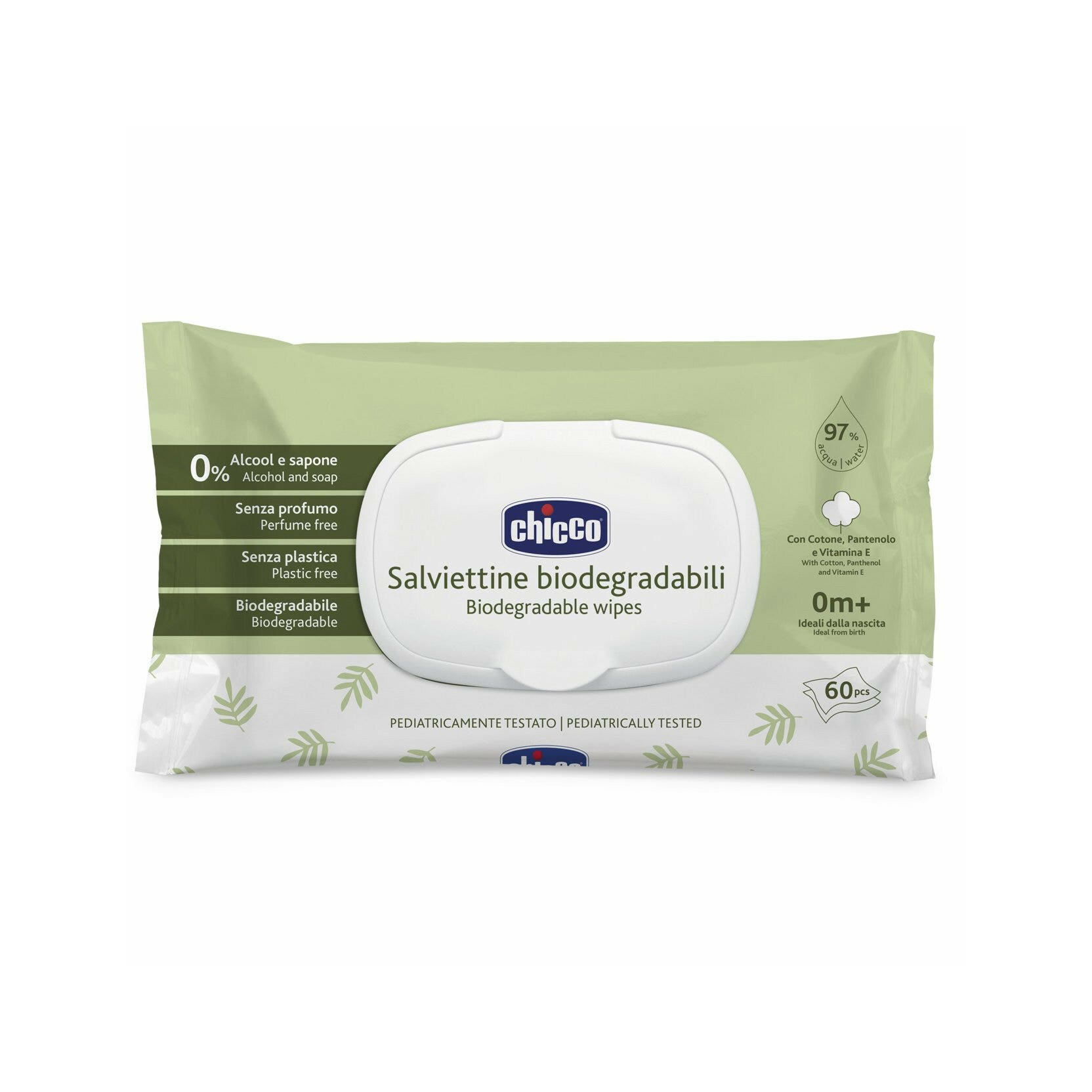 Chicco salviettine biodegradabili 60 pezzi
