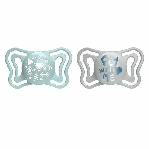 Chicco Succhietto Light Azzurro Silicone 2-6 mesi 2 Pezzi