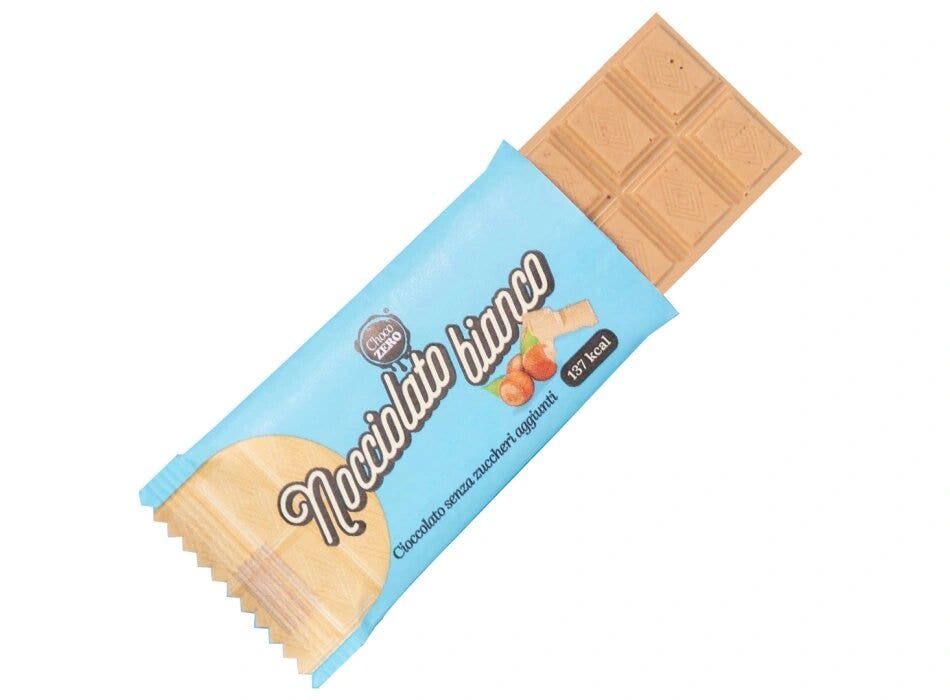 Choco zero tavoletta nocciolato bianco senza zuccheri aggiunti 25g