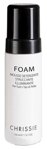 Chrissie foam mousse detergente struccante illuminante tutti tipi di pelle 150 ml
