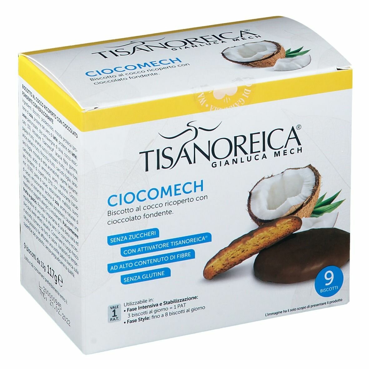 Ciocomech cocco biscotti 9 pezzi 13 g
