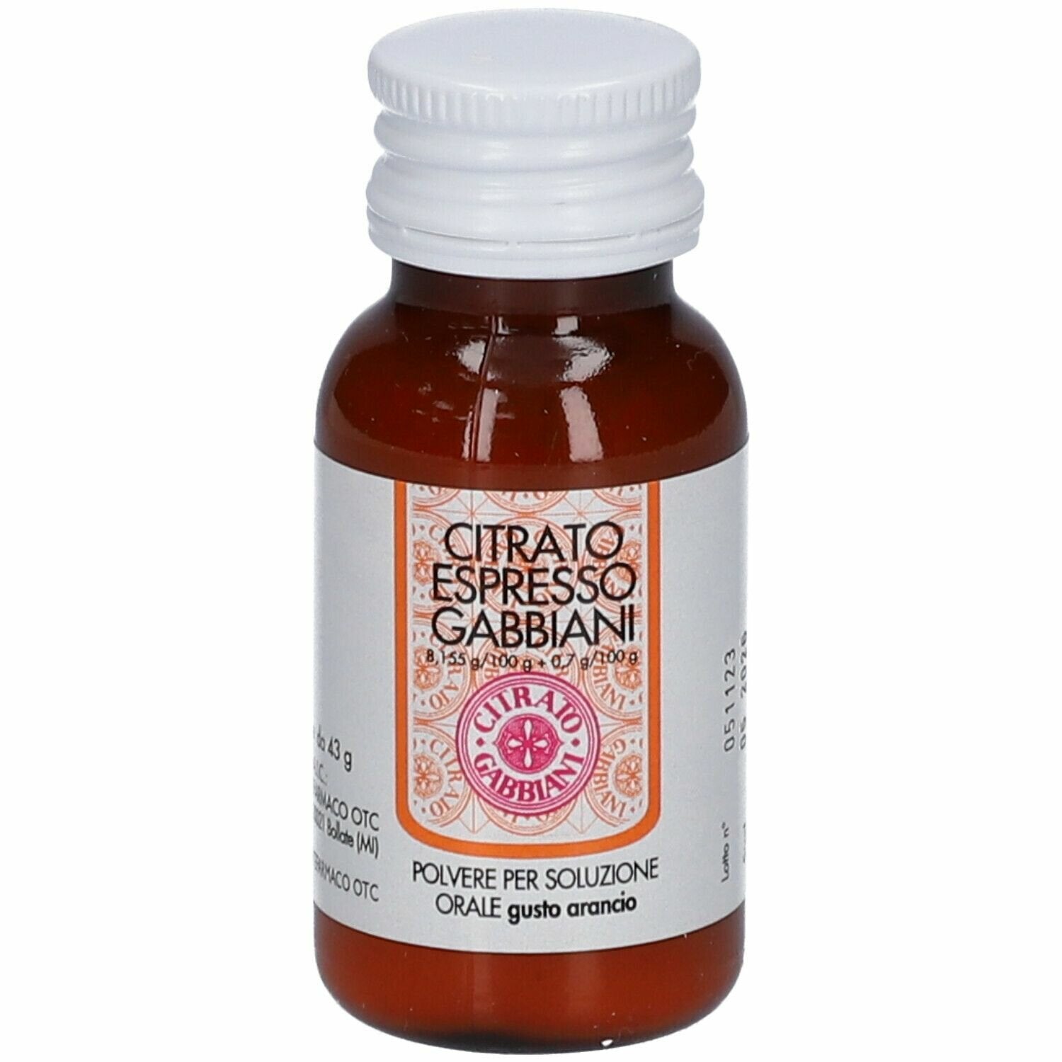 Citrato espresso gabbiani lassativo arancia polvere 43 g
