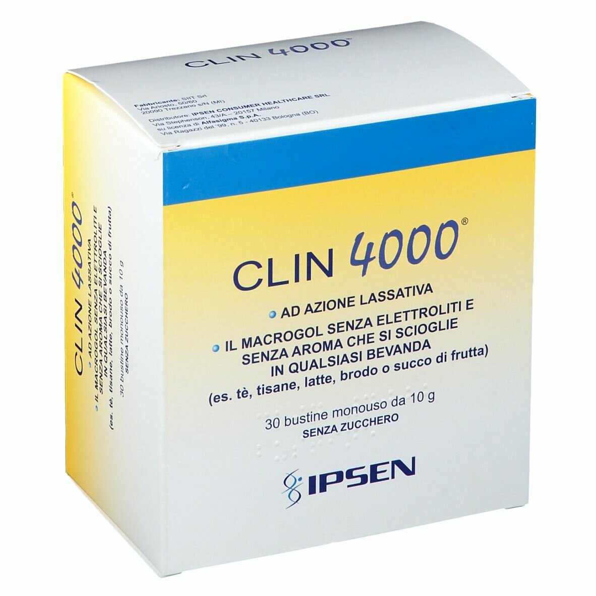 Clin 4000 Integratore Stitichezza Lassativo 30 bustine 10 g