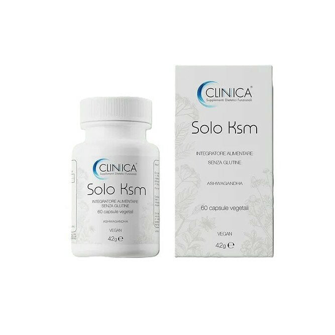Clinica solo ksm - ashwagandha - 60 capsule = 1 mese di trattamento
