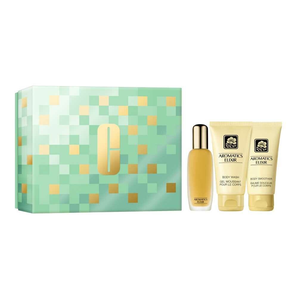 Clinique aromatics elixir set fragranze balsamo corpo 75ml + gel corpo 75ml + edp 45ml