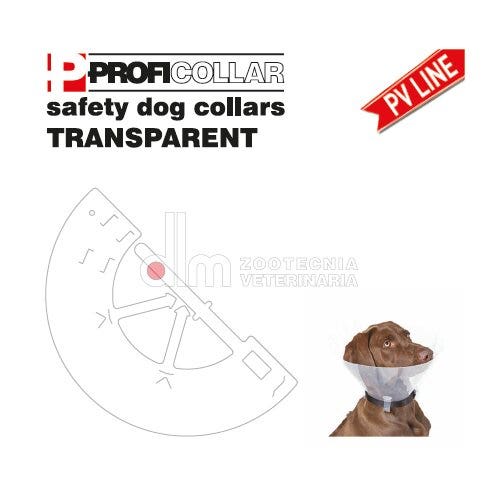 Collare proficollar trasparent misura 35 xxxl