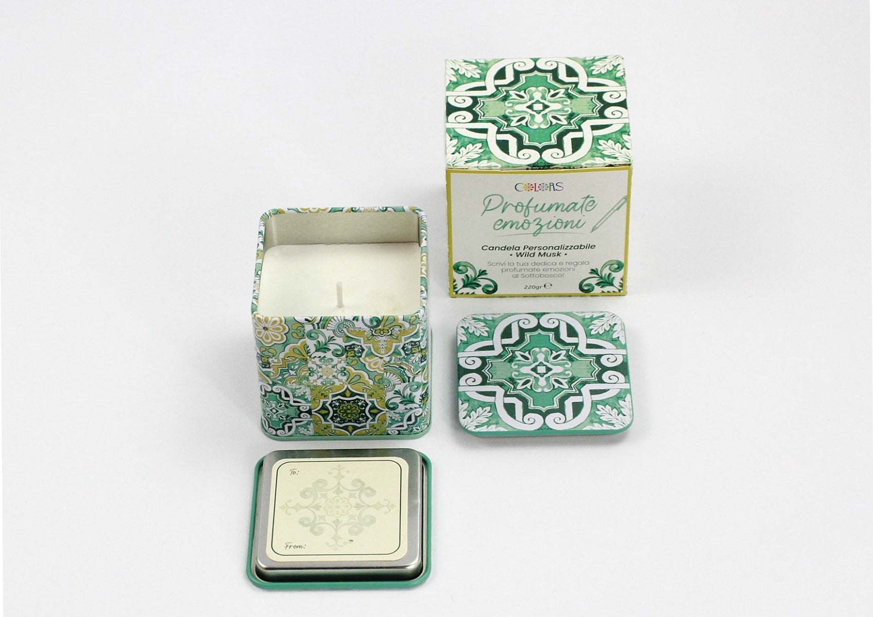 Colors candela profumata personalizzabile wild musk