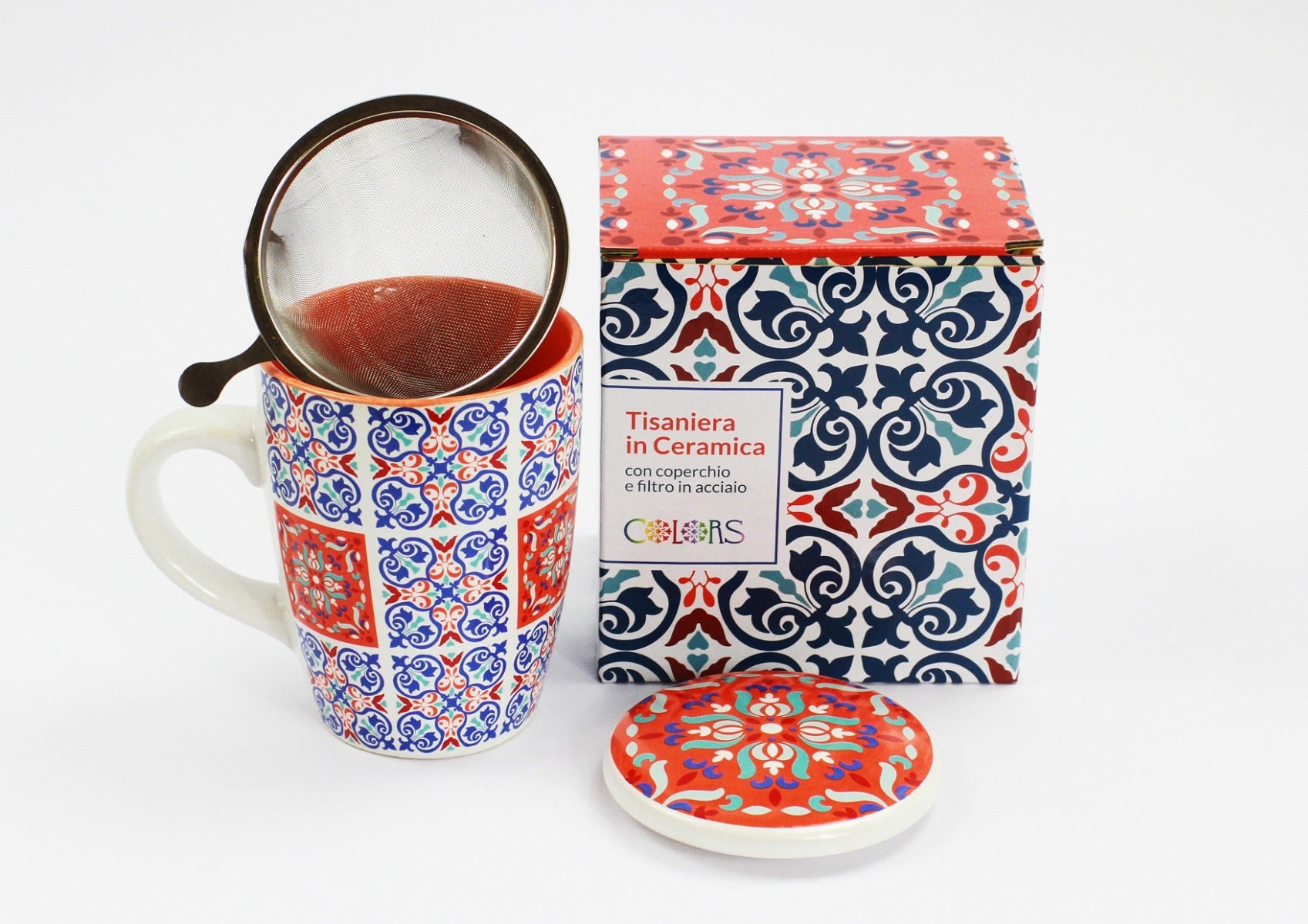 Colors tisaniera in ceramica tasty choco