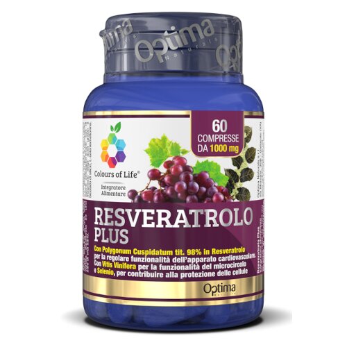 Colours of life resveratrolo plus 60 compresse 1000 mg