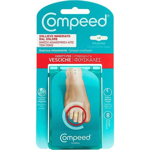 Compeed Cerotti Vesciche Dita dei Piedi 8 Pezzi