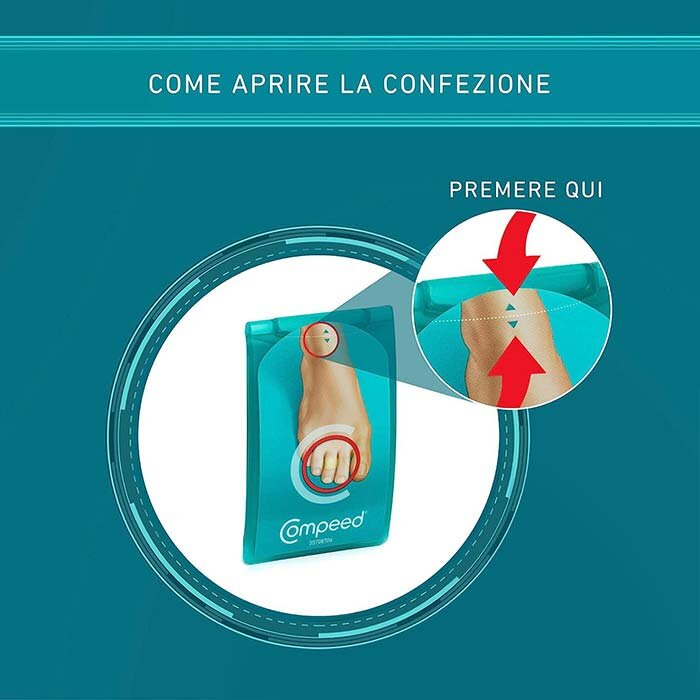 Compeed Cerotti Vesciche Dita dei Piedi 8 Pezzi