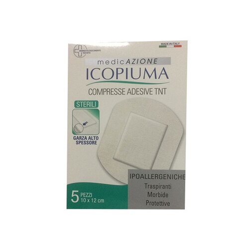 Compresse adesive tessuto non tessuto 10 x 12 cm 5 pezzi