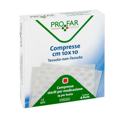 Compresse in tessuto non tessuto 10 x 10 cm 100 pezzi profar