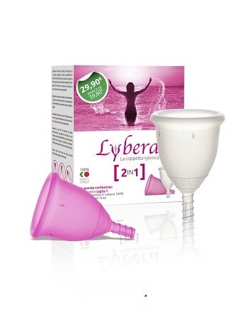 Coppetta mestruale lybera coppetta igienica mix taglia 1 + taglia 2