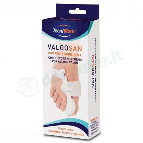 Correttore notturno per alluce valgo sinistro misura unica valgosan 1 pezzo