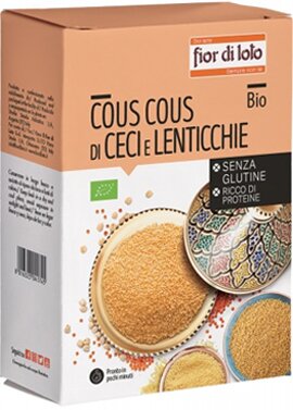 Cous cous di ceci e lenticchie rosse bio 500 g