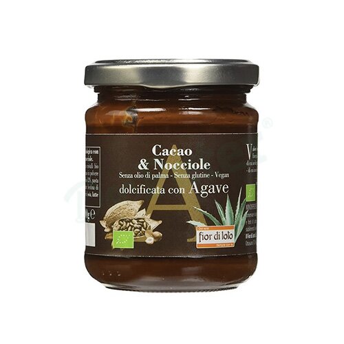 Crema spalmabile cacao e nocciole con agave bio 200 g