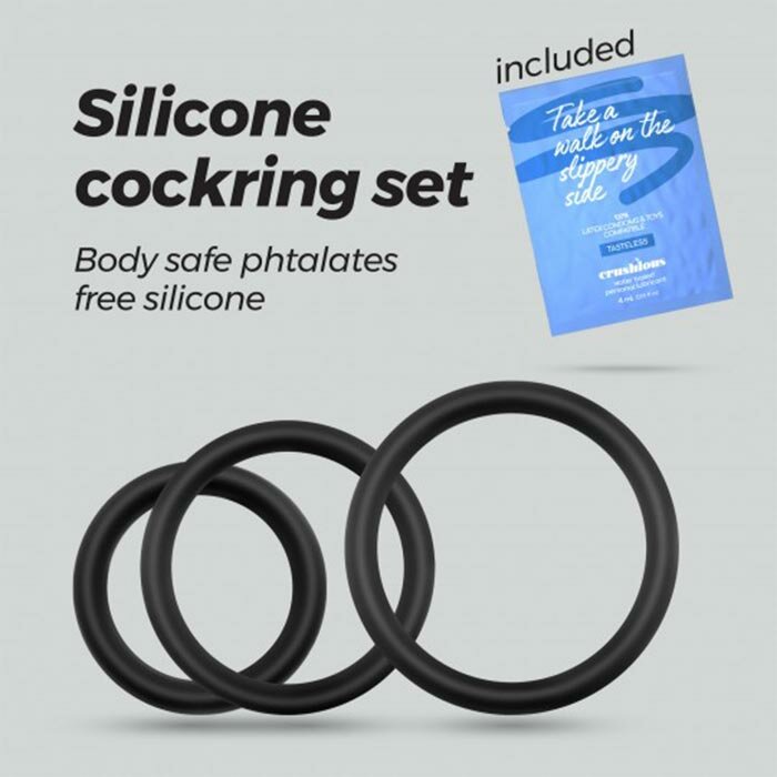 Crushious Bandoleros Set Di Anelli Per Il Pene In Silicone 