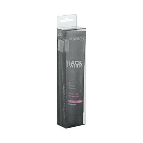Curaprox black is white set con dentifricio rinfrescante da90 ml + spazzolino black