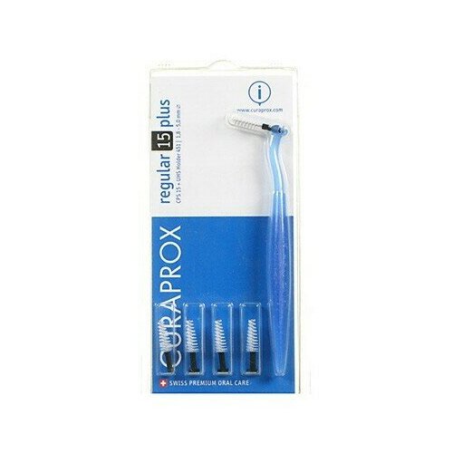 Curaprox capsule regular capsule 15 con 5 scovolini + supporto