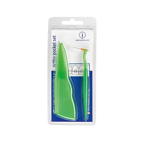 Curaprox cps ortho pocket set 1 set composto da 1 supporto uhs 451+cps scovolini 07/14/18+1 barretta cera ortodontica