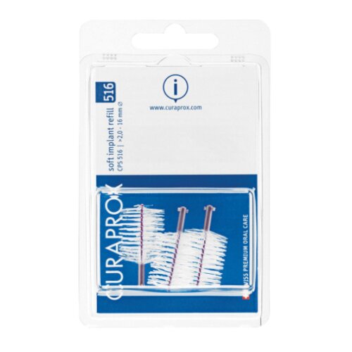 Curaprox cps soft implant cps 516 con 5 scovolini + supporto