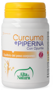 Curcuma e piperina con opuntia 45 compresse 900mg