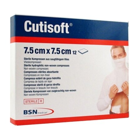 cutisoft Garza tessuto non tessuto 7,5x7,5 cm 12 pezzi