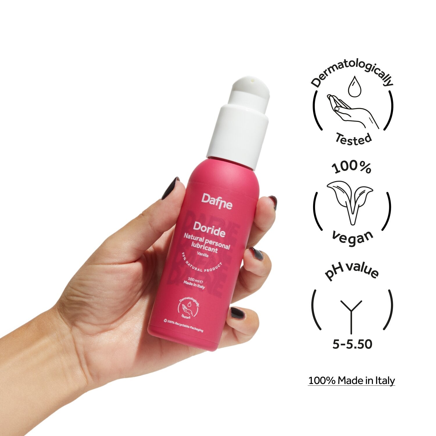 Dafne doride natural personal lubricant vanilla 100ml