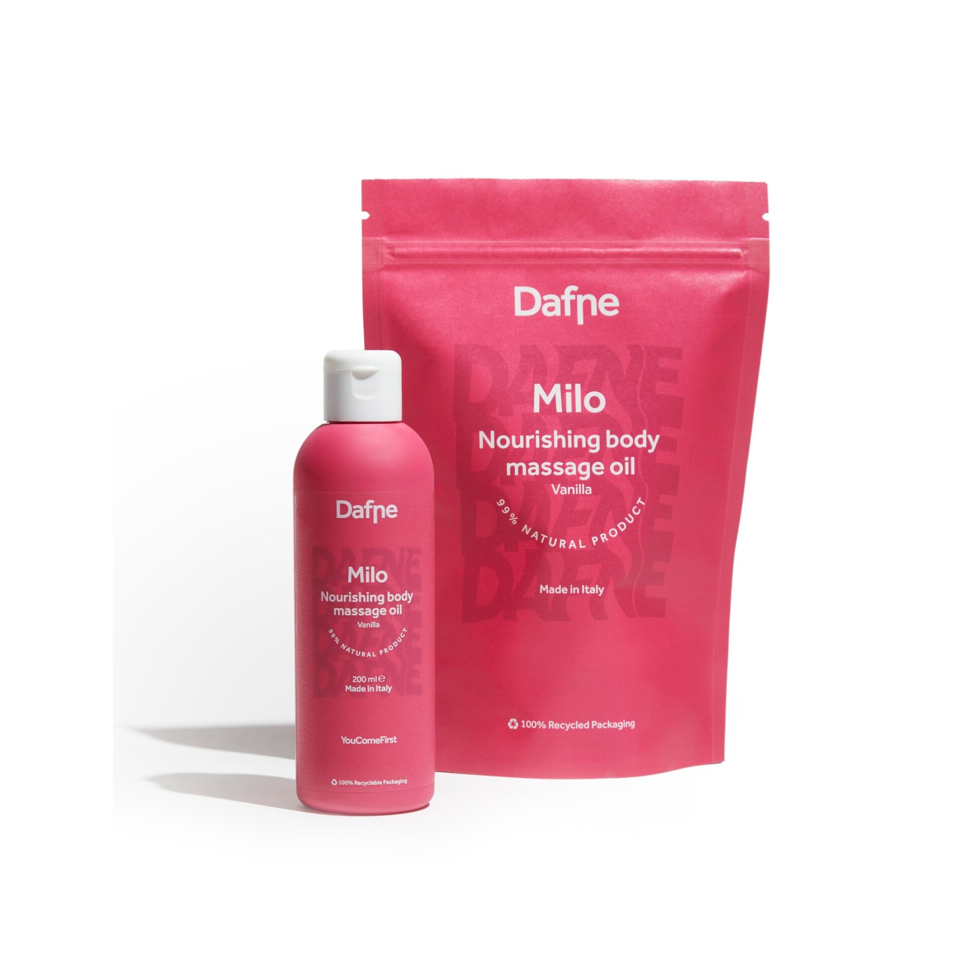 Dafne milo nourishing body massage oil vanilla 200ml