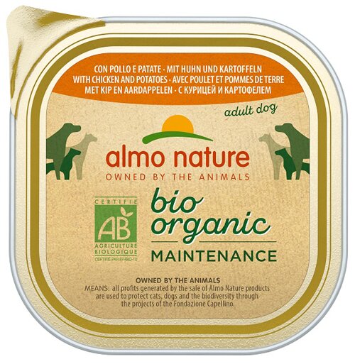 Daily menu bio dog pollo/patate 300 g