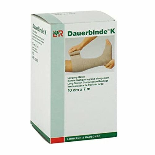 Dauerbinde benda elastica k alta estensibilità 10x700 cm con graffette