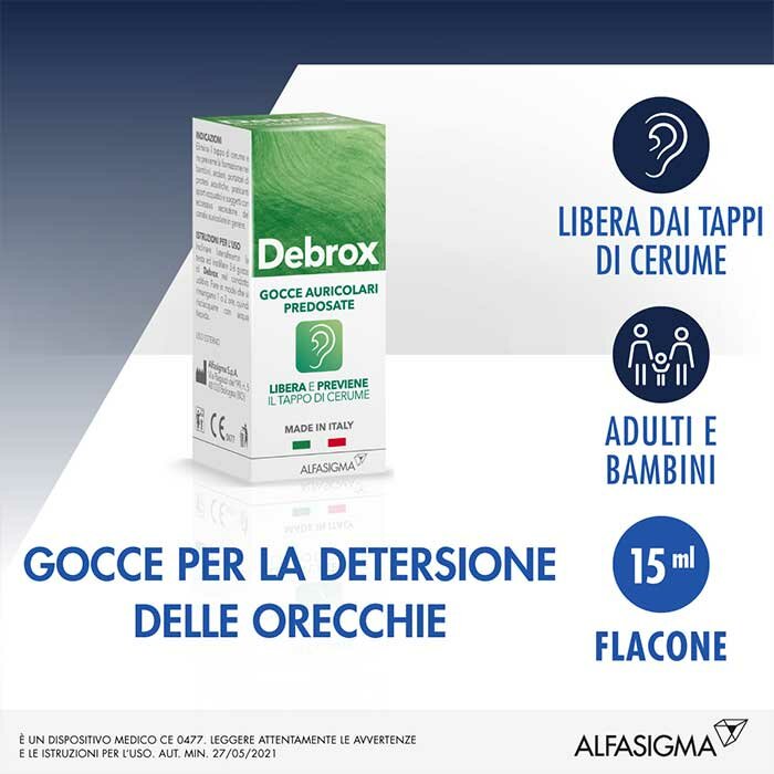 Debrox Gocce Auricolari Rimozione tappo di Cerume 15 ml