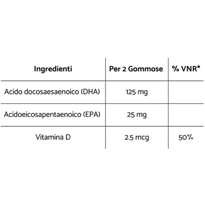 DelthaGummies Integratore di Omega-3 e Vitamina D 50 Gommose
