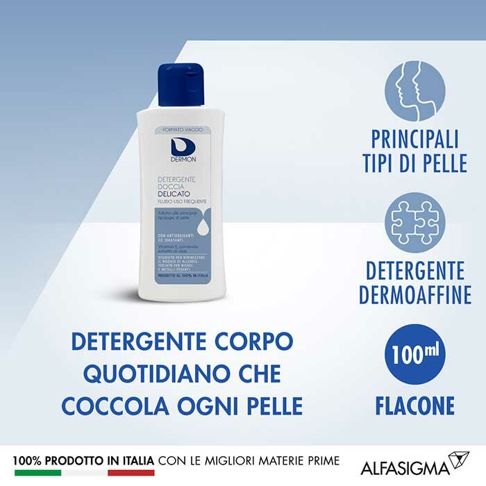 Dermon Detergente Doccia Delicato Formato Viaggio 100ml