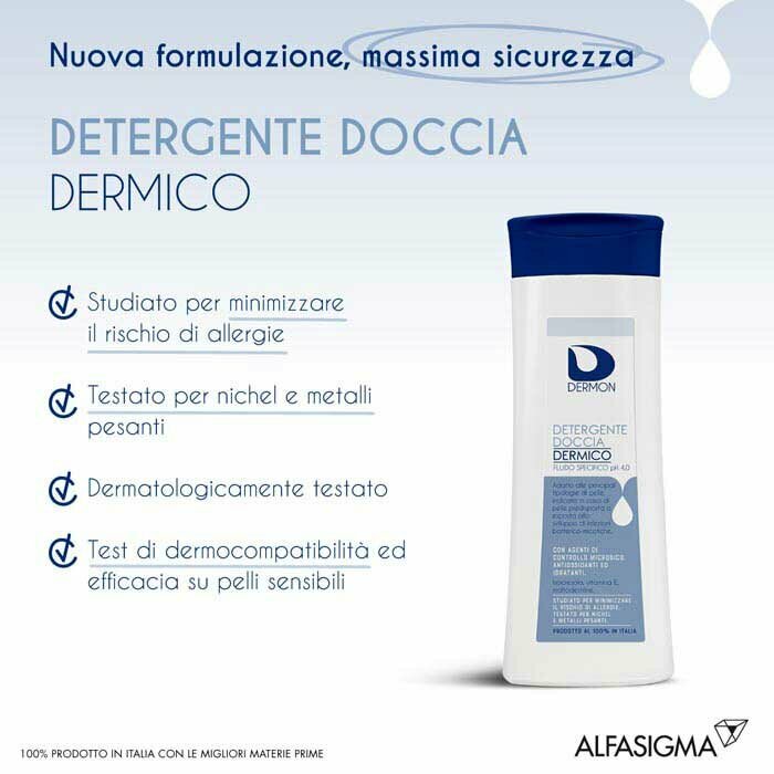 Dermon Detergente Doccia Dermico per Infezioni Microbiche 250ml