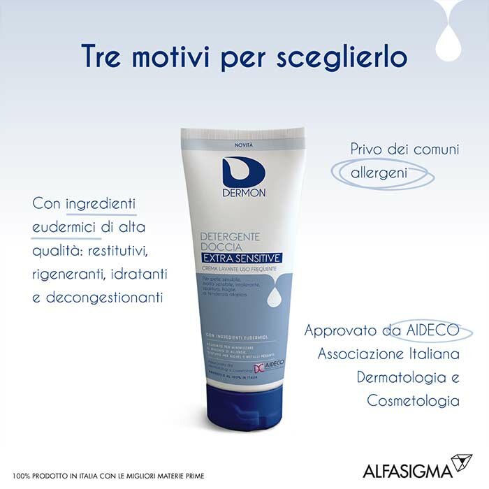 Dermon Detergente Doccia Extra Sensitive per Pelli Delicate 250 ml