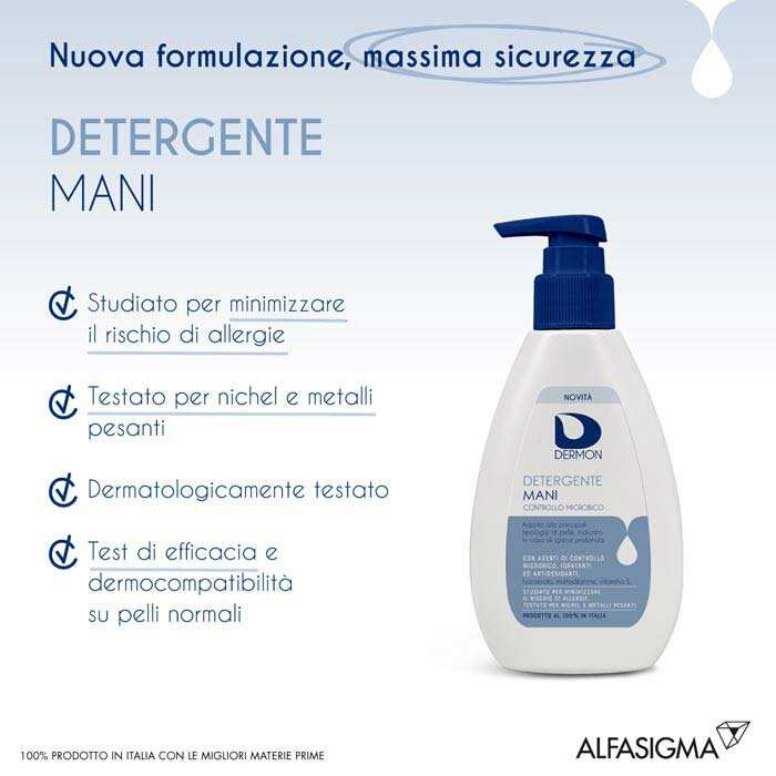 Dermon detergente mani controllo microbico 200 ml