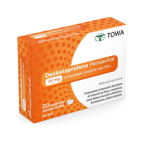 Dexketoprofene 25mg 20 compresse