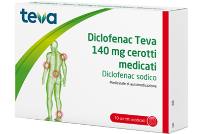 Diclofenac (teva) 10 cerotti medicati 140 mg