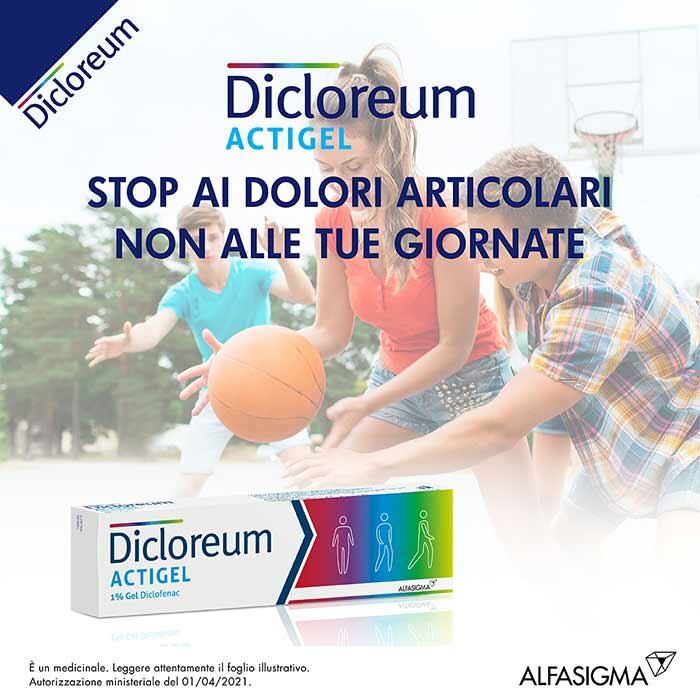 Dicloreum Actigel 1% Diclofenac Dolori Articolari Gel 50g
