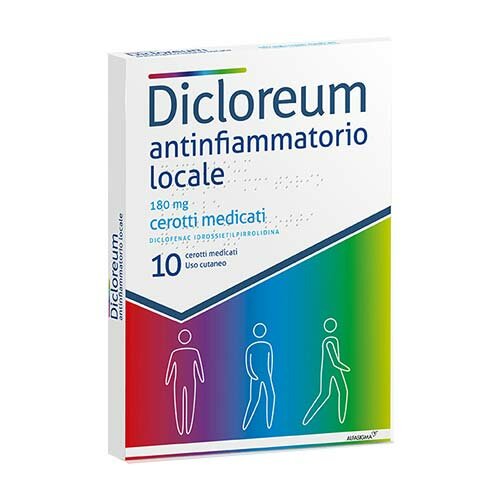 Dicloreum Cerotti Antinfiammatori 180 mg 10 Cerotti Medicati