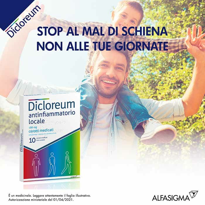 Dicloreum Cerotti Antinfiammatori 180 mg 10 Cerotti Medicati