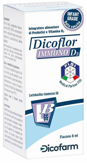 Dicoflor Immuno D3 Integratore Probiotici e Vitamina D3 8 ml