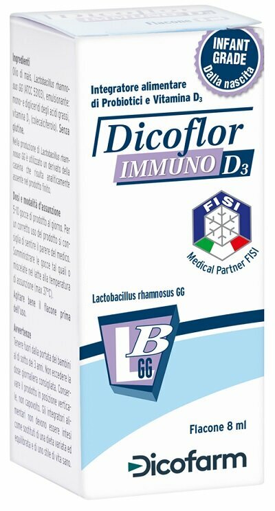 Dicoflor Immuno D3 Integratore Probiotici e Vitamina D3 8 ml