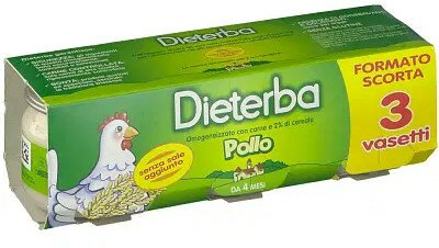 Dieterba omogeneizzato pollo 3 pezzi 80 g
