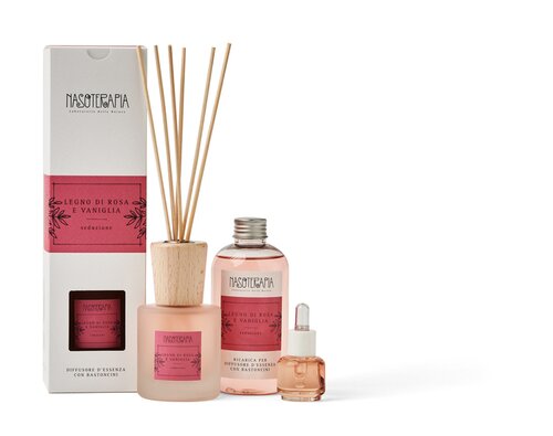 Diffusore bastoncini 100 ml legno di rosa e vaniglia 100 ml