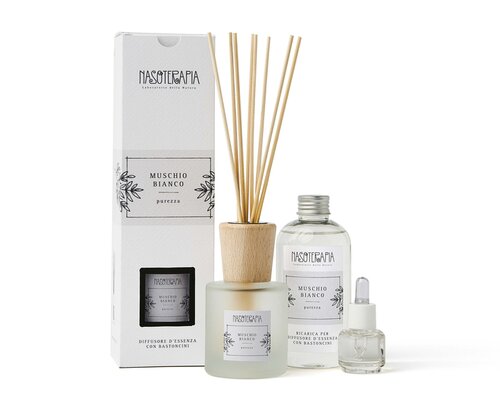 Diffusore bastoncini muschio bianco 100 ml