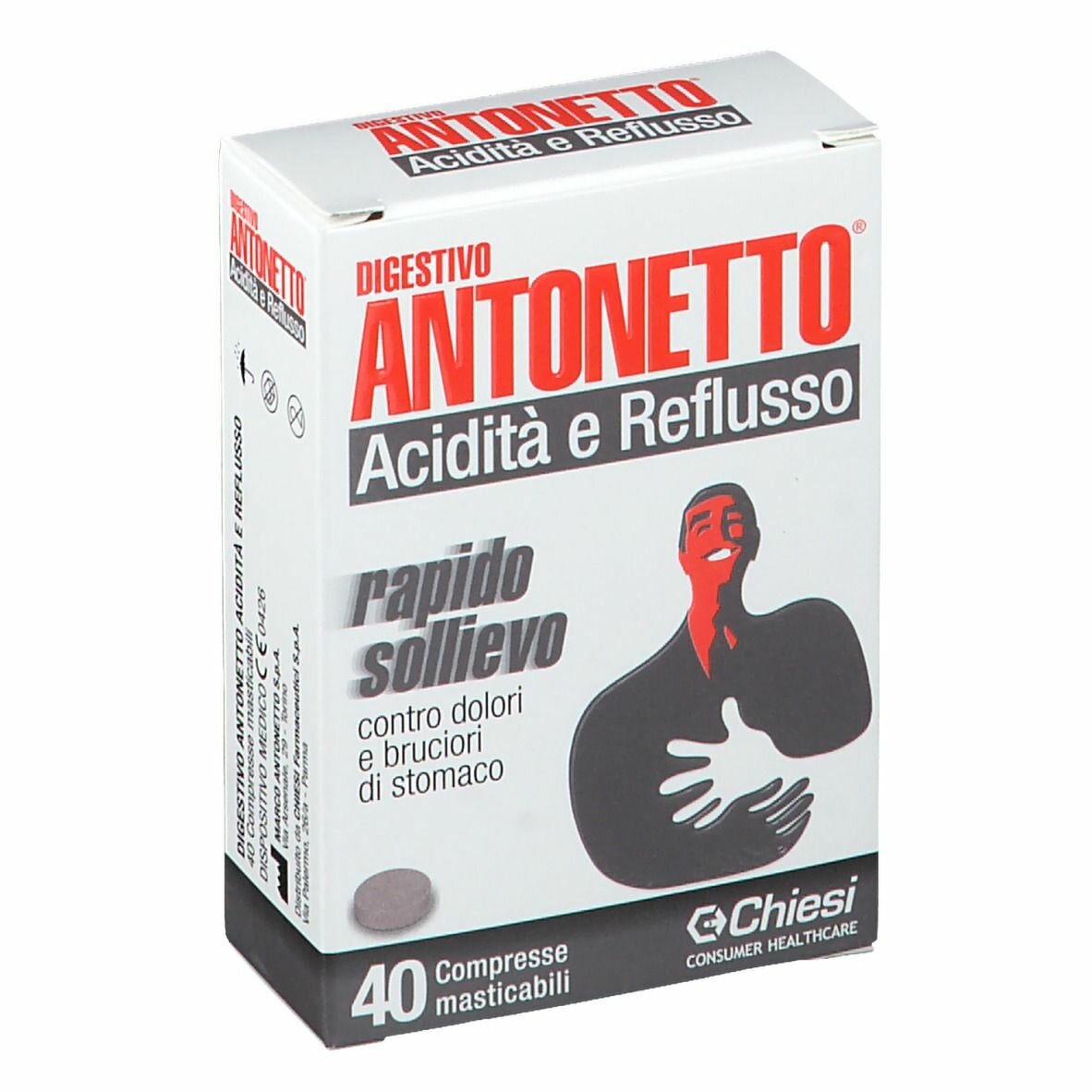 Digestivo Antonetto Acidità e Reflusso 40 compresse
