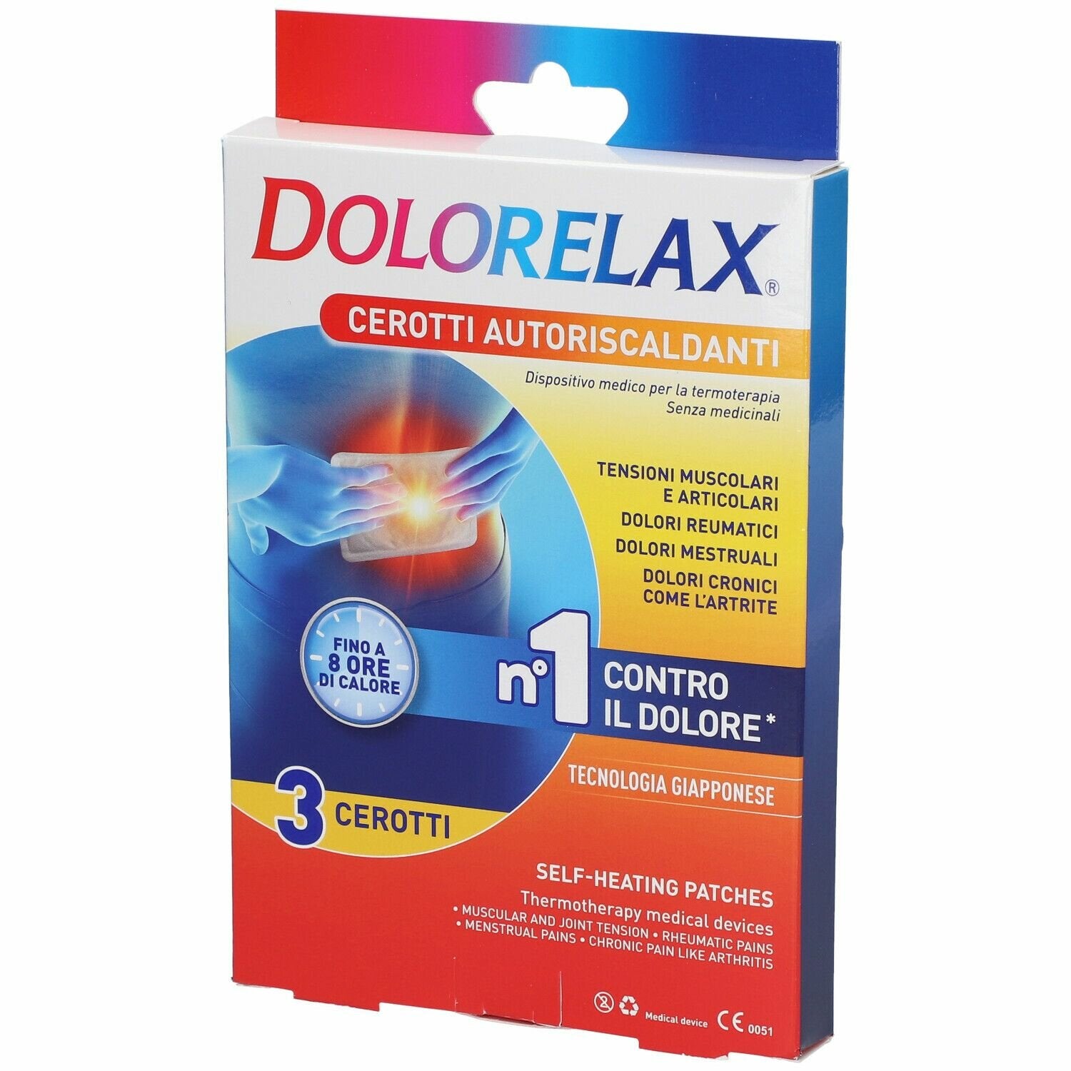 Dolorelax cerotto effetto caldo 3 pezzi